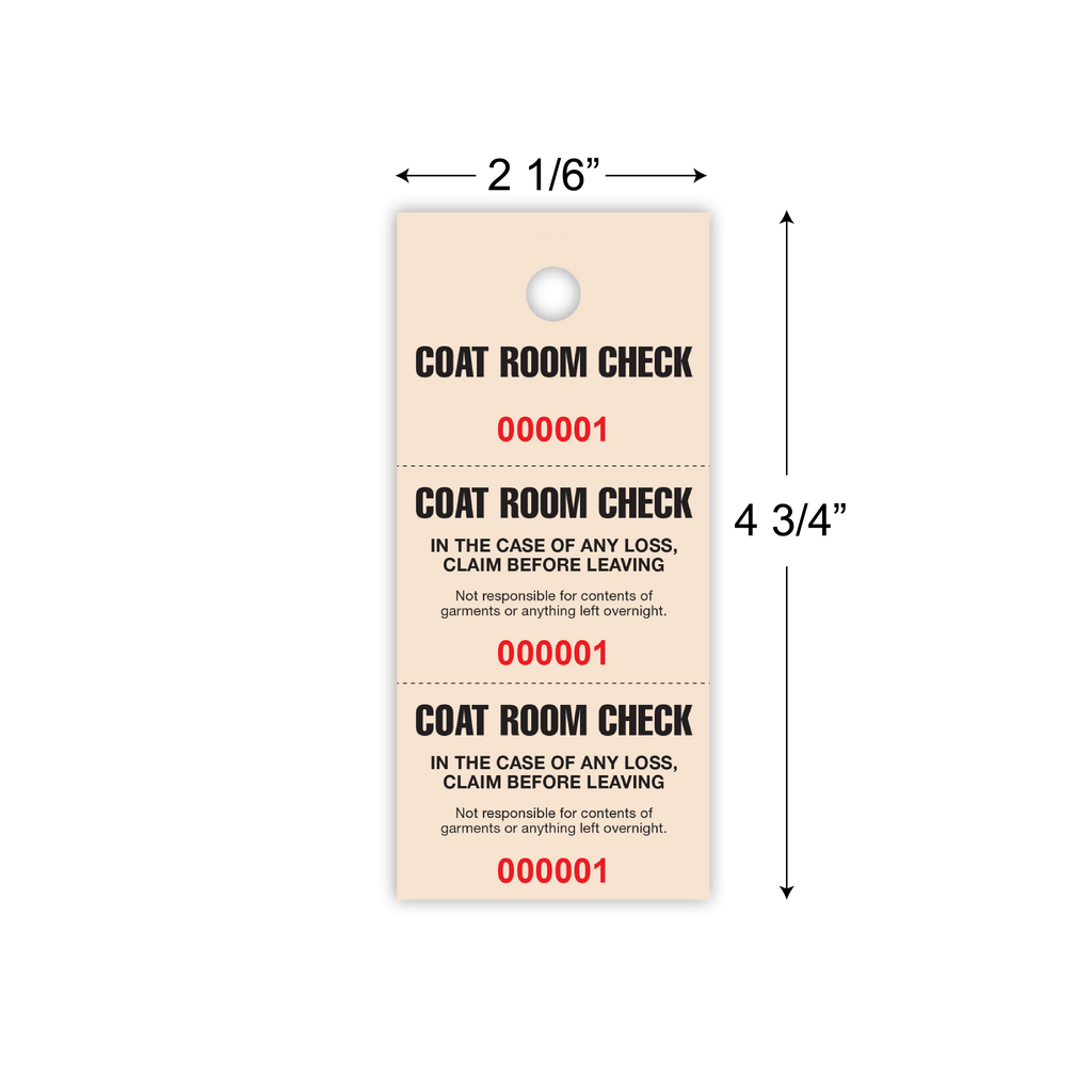 Coat Checks (3-Part)