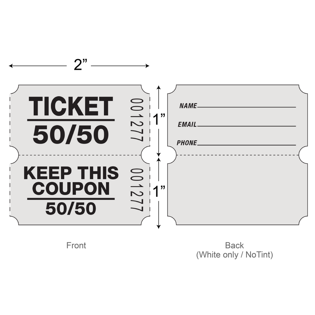 Roll Tickets (50/50 Coupon - 2,000/Roll)