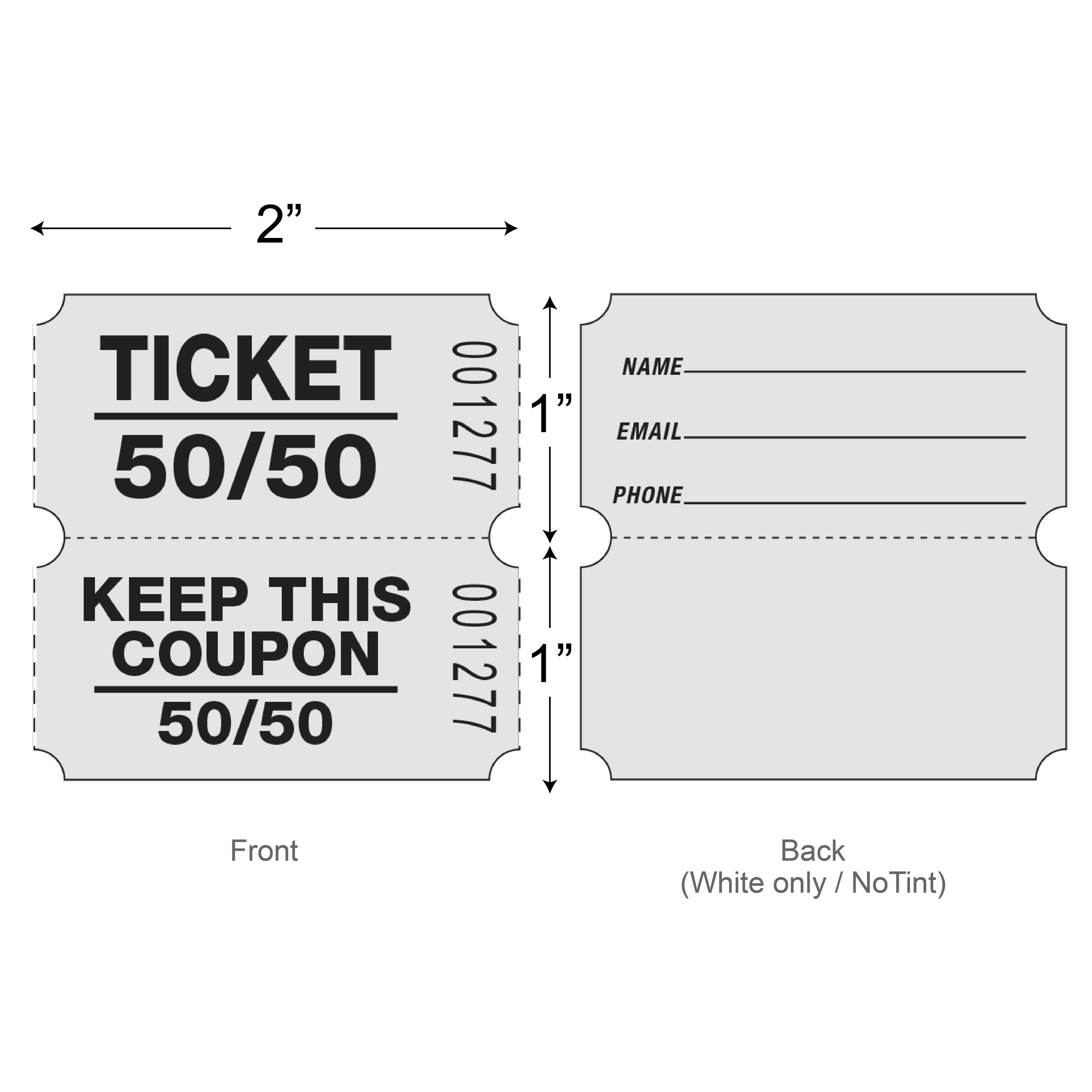 Roll Tickets (50/50 Coupon - 2,000/Roll)