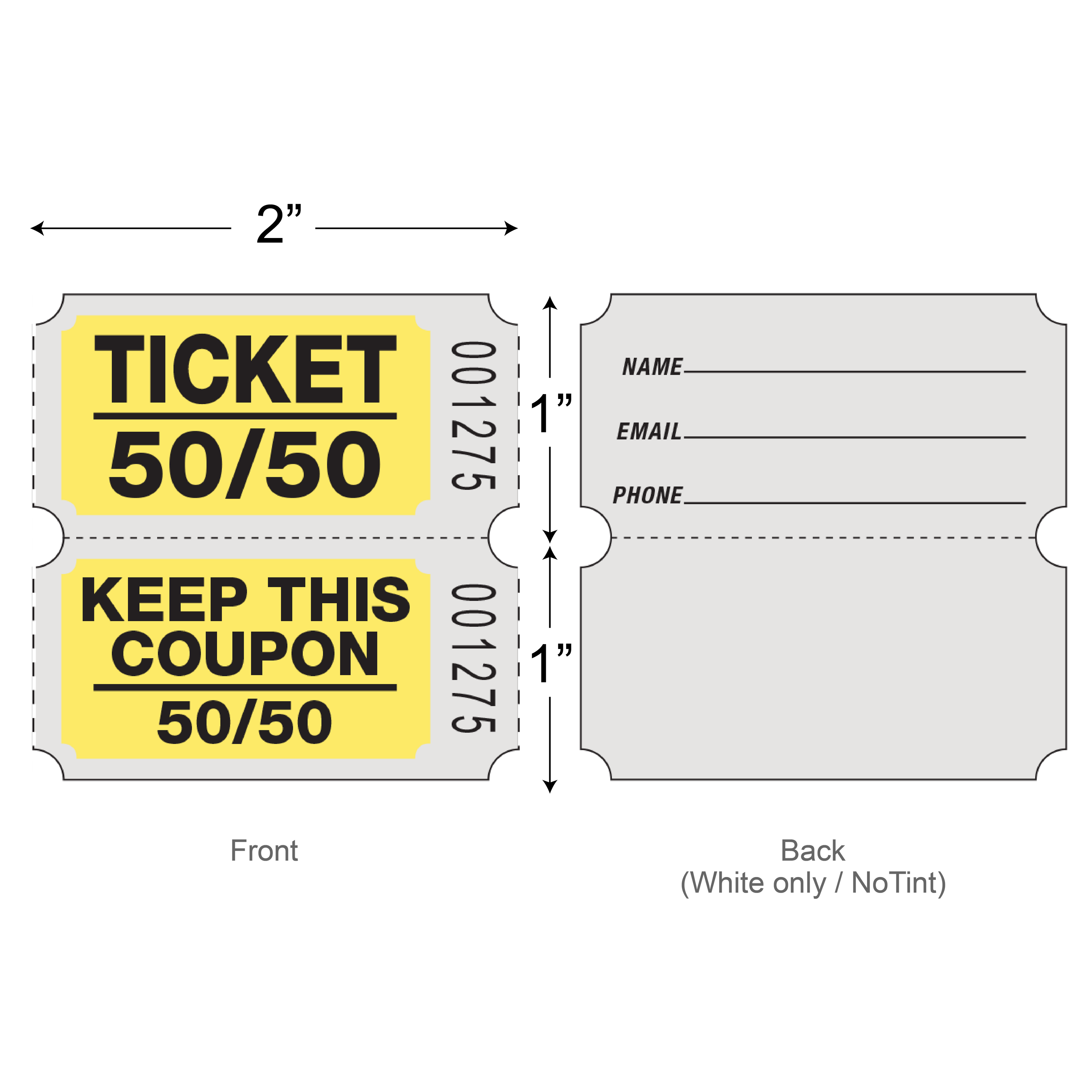 Roll Tickets (50/50 Coupon - 2,000/Roll)