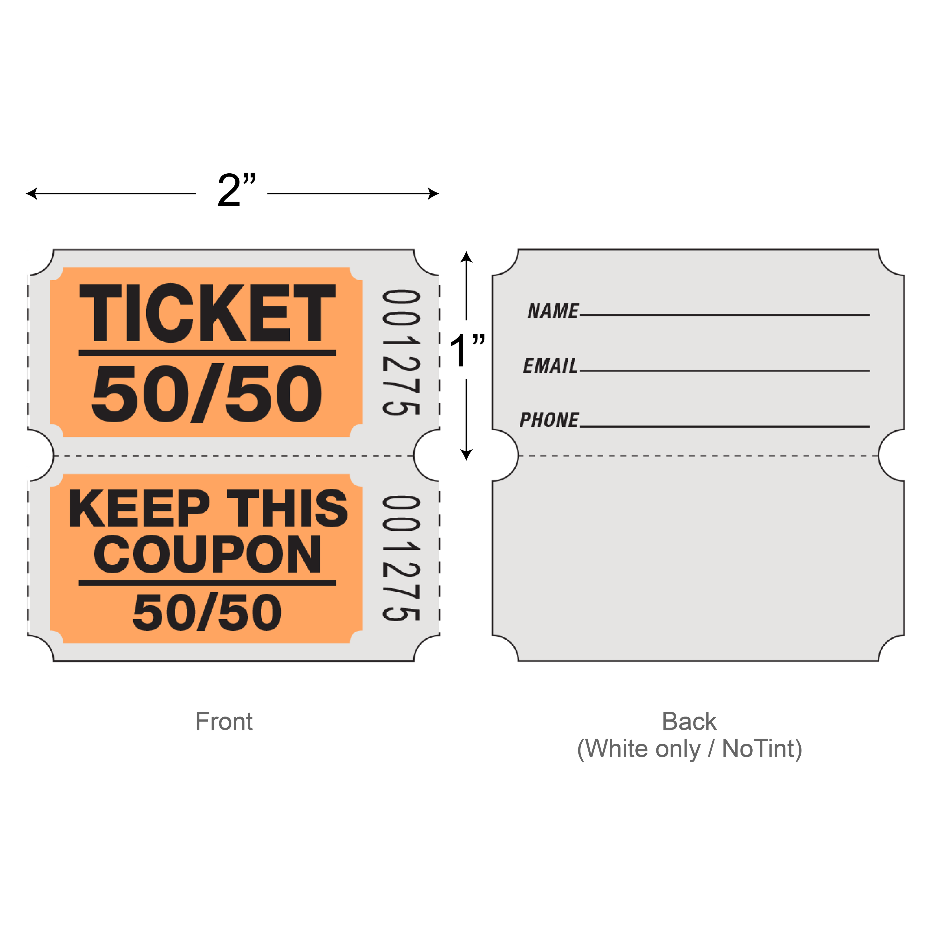 Roll Tickets (50/50 Coupon - 2,000/Roll)