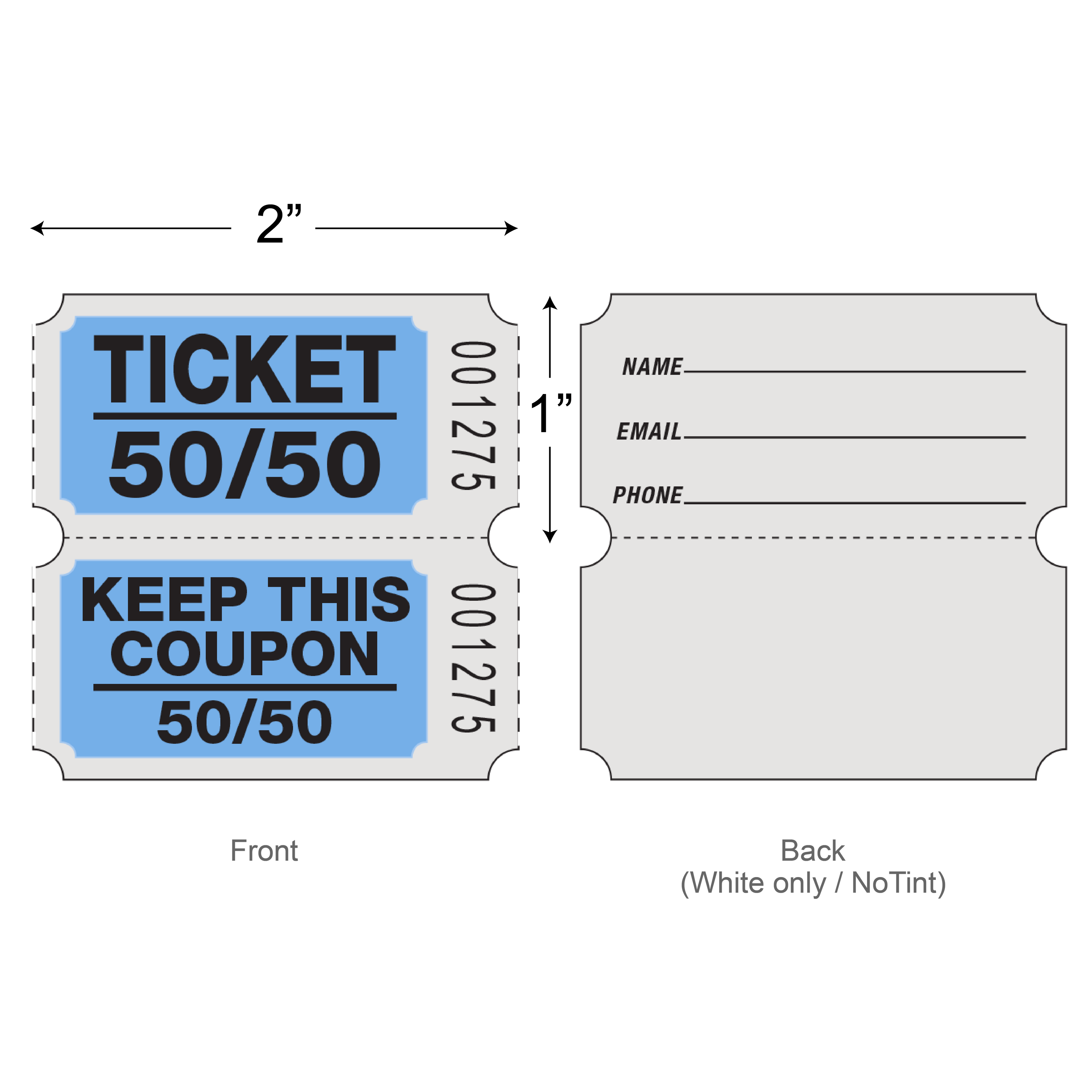 Roll Tickets (50/50 Coupon - 2,000/Roll)