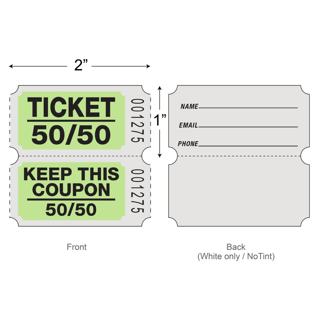 Roll Tickets (50/50 Coupon - 2,000/Roll)