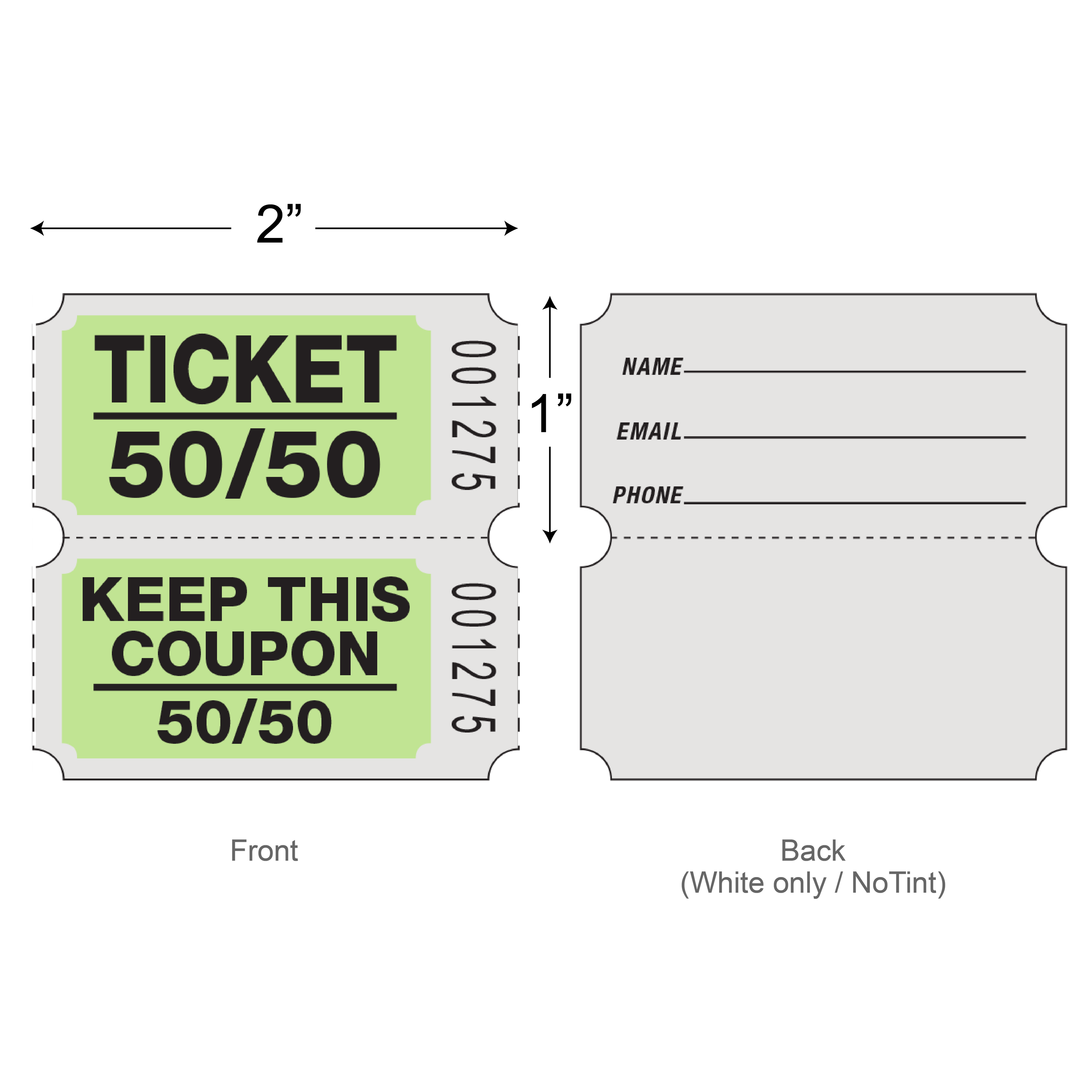 Roll Tickets (50/50 Coupon - 2,000/Roll)