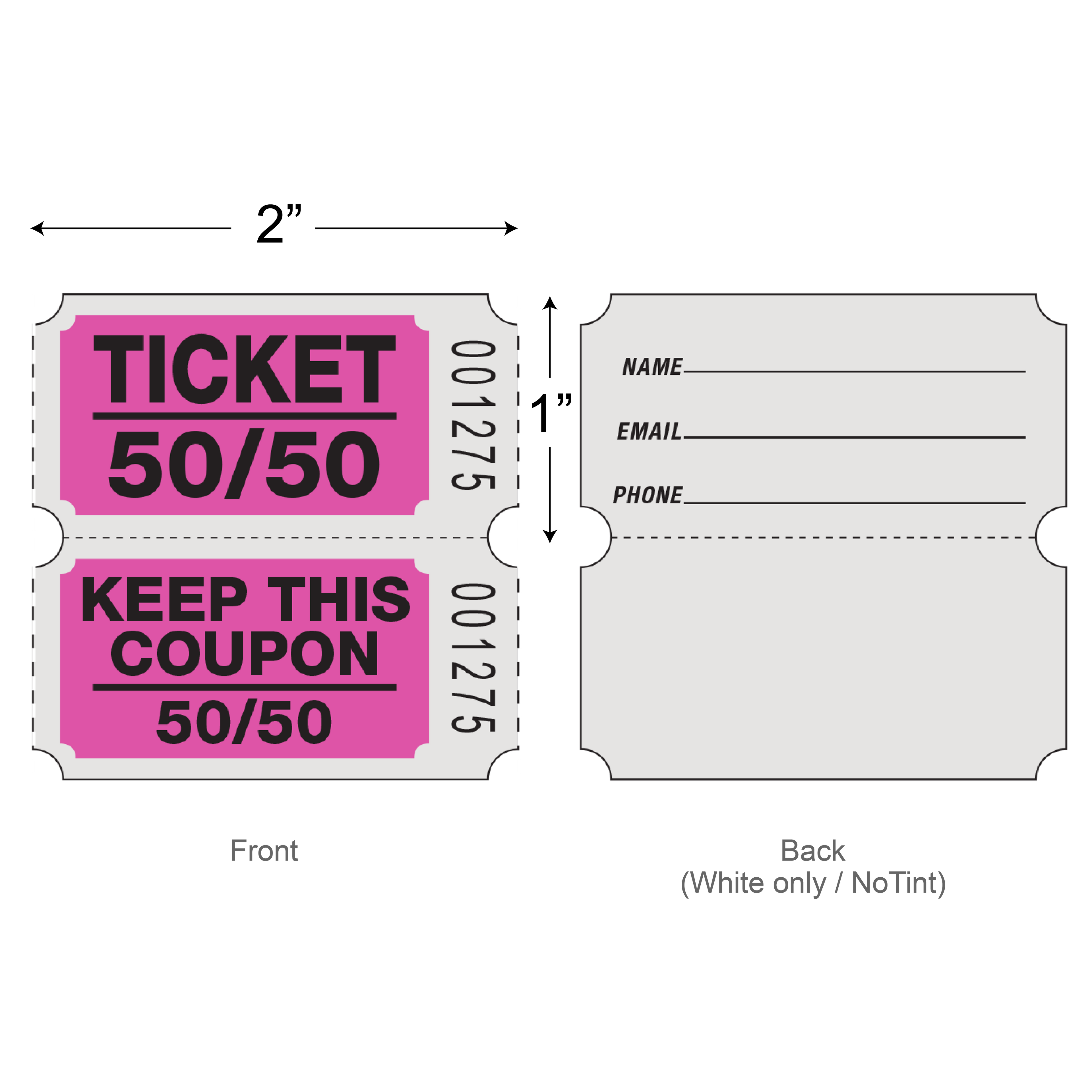 Roll Tickets (50/50 Coupon - 2,000/Roll)
