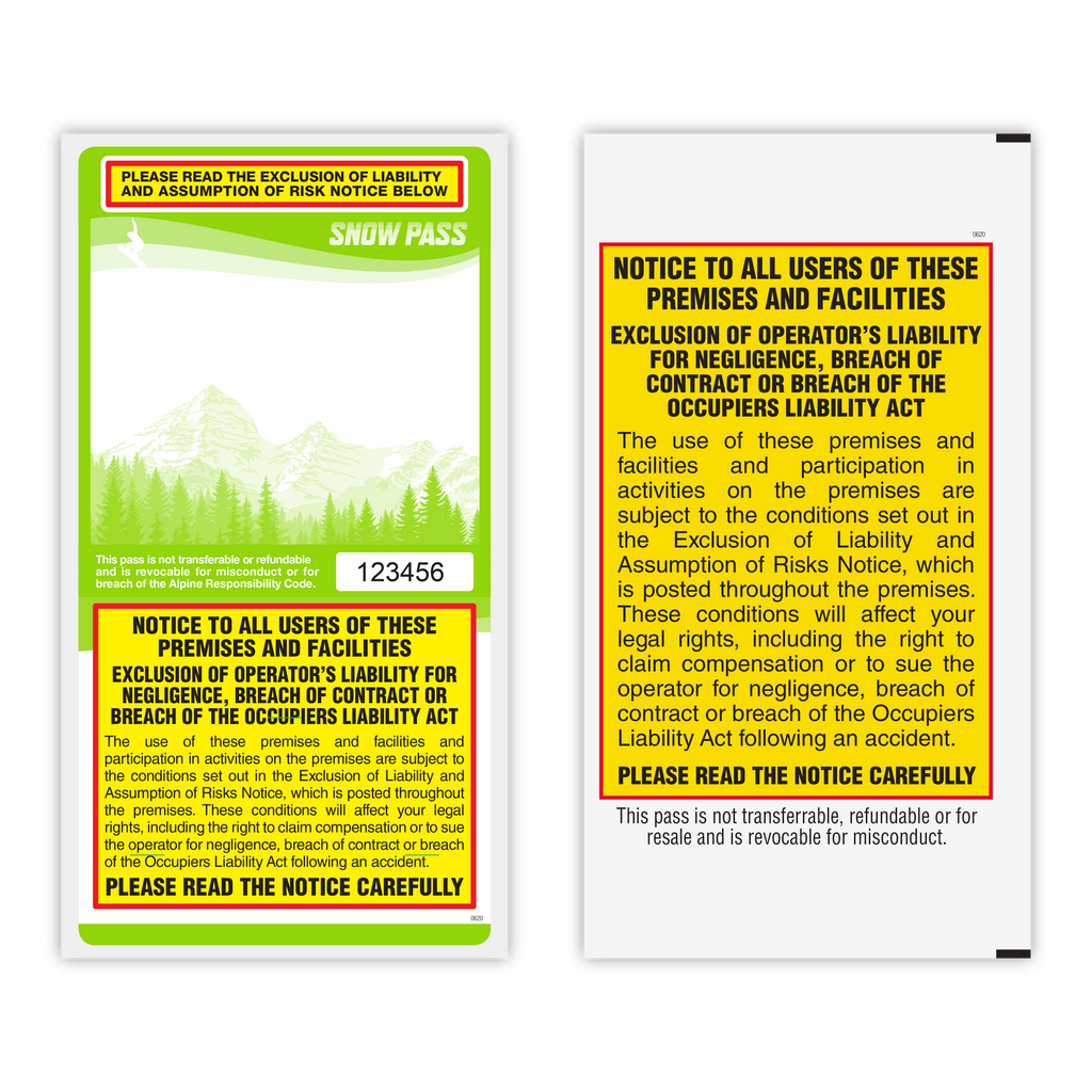 Lift Tickets / Snow Passes