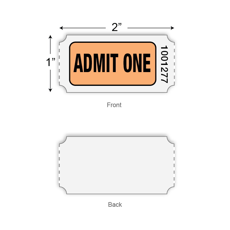 Admit One Roll Tickets (1,000/roll)
