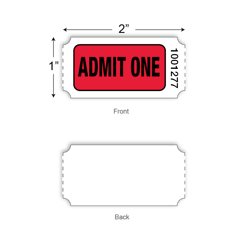 Admit One Roll Tickets (1,000/roll)