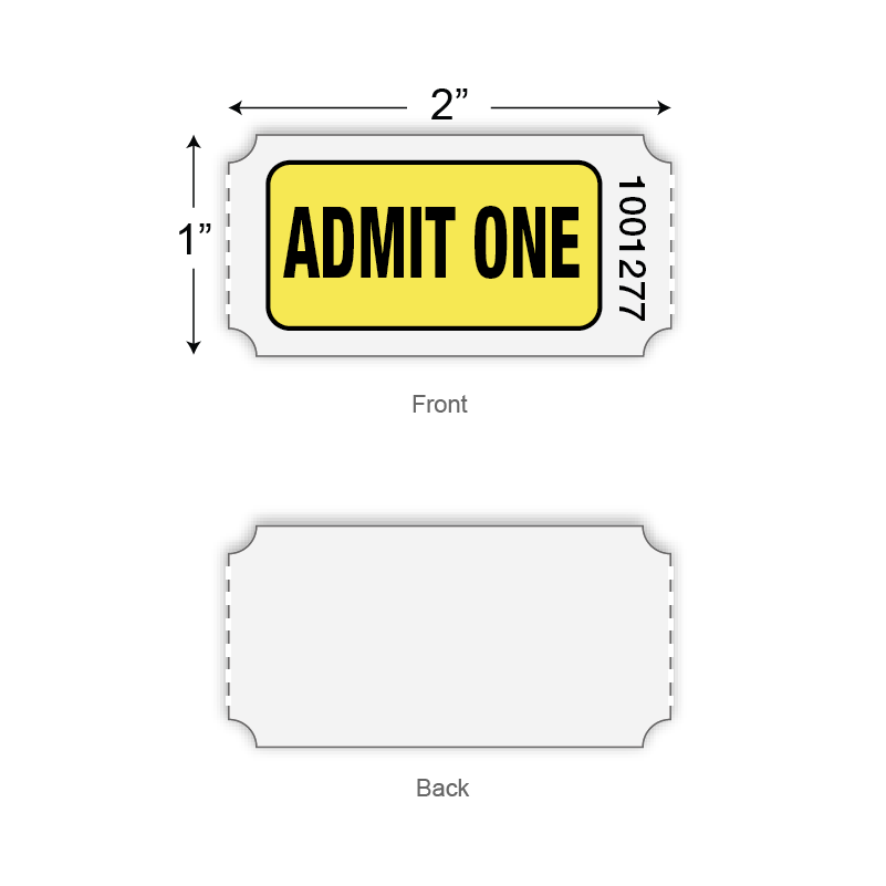 Admit One Roll Tickets (1,000/roll)