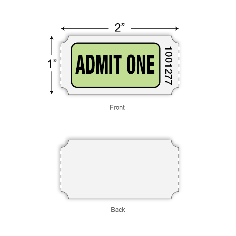 Admit One Roll Tickets (1,000/roll)