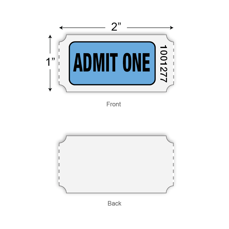 Admit One Roll Tickets (1,000/roll)
