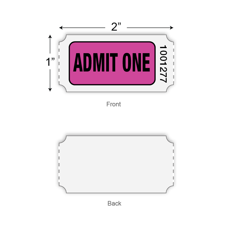 Admit One Roll Tickets (1,000/roll)