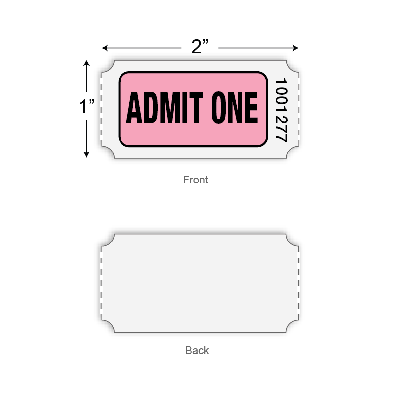 Admit One Roll Tickets (1,000/roll)