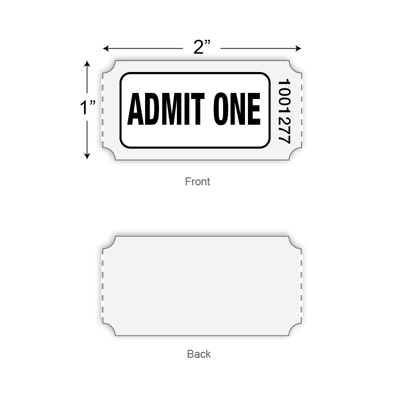Admit One Roll Tickets (1,000/roll)