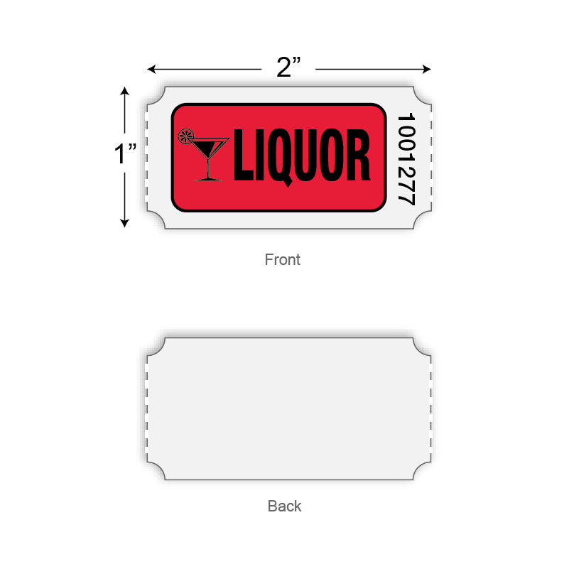 Roll Tickets - Liquor (1,000/roll)