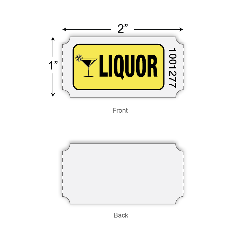 Roll Tickets - Liquor (1,000/roll)
