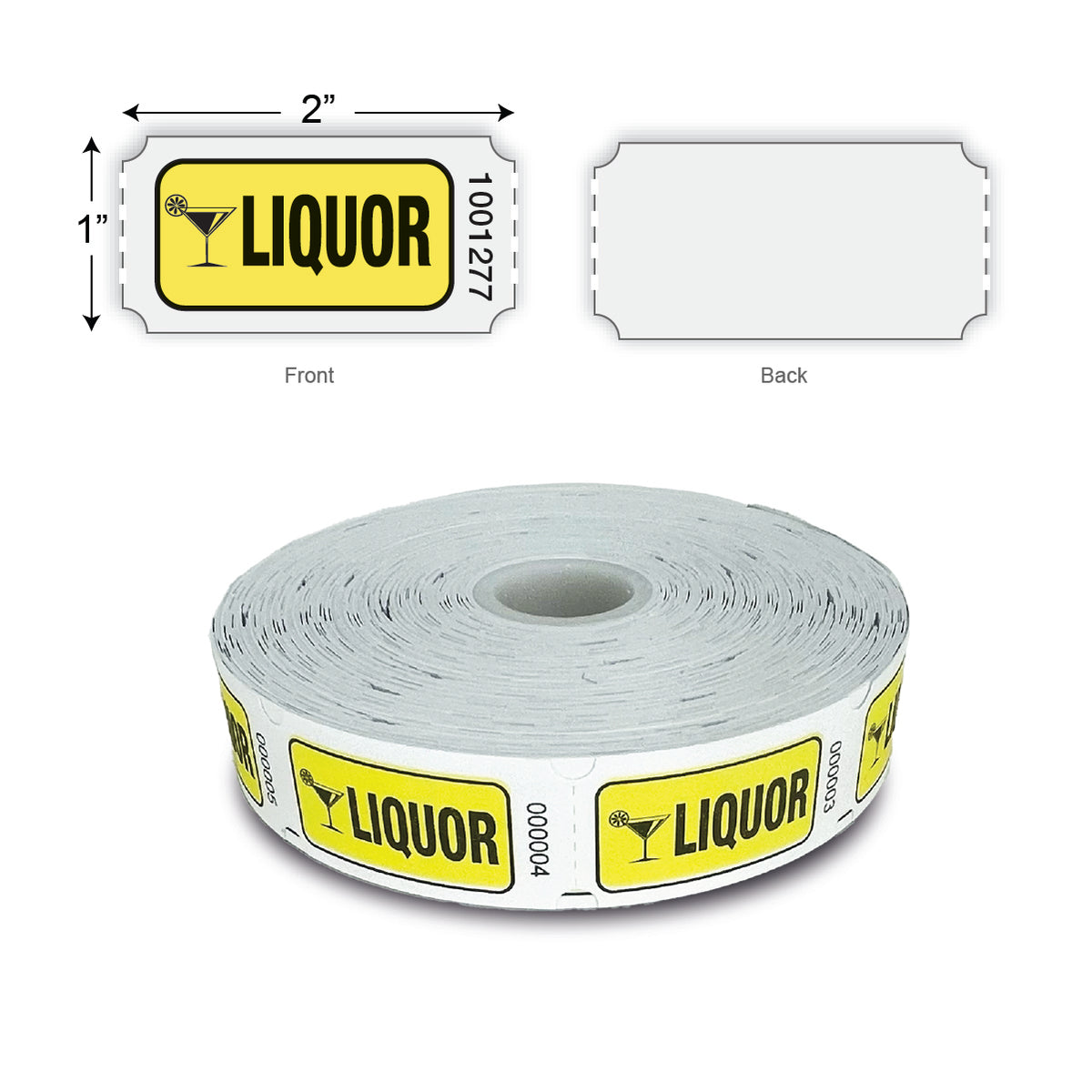 Roll Tickets - Liquor (1,000/roll)