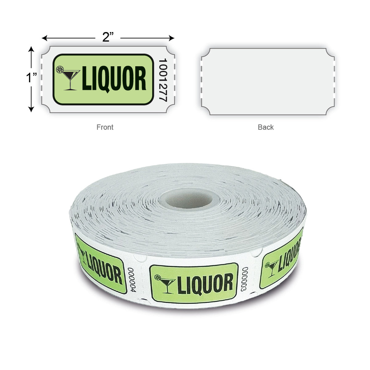 Roll Tickets - Liquor (1,000/roll)