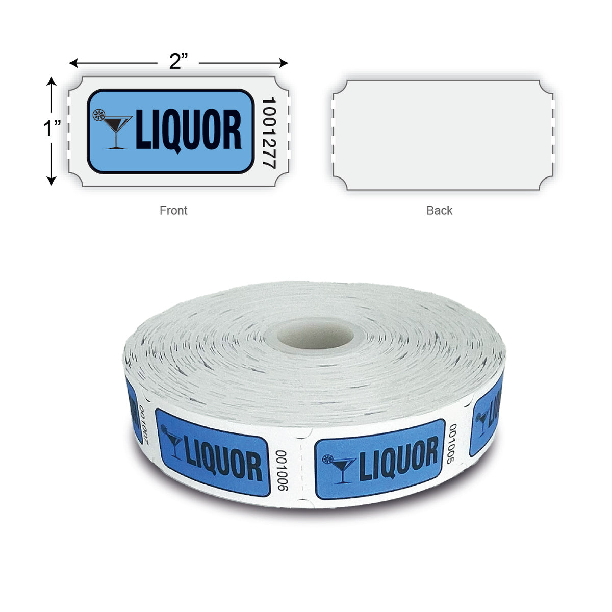 Roll Tickets - Liquor (1,000/roll)