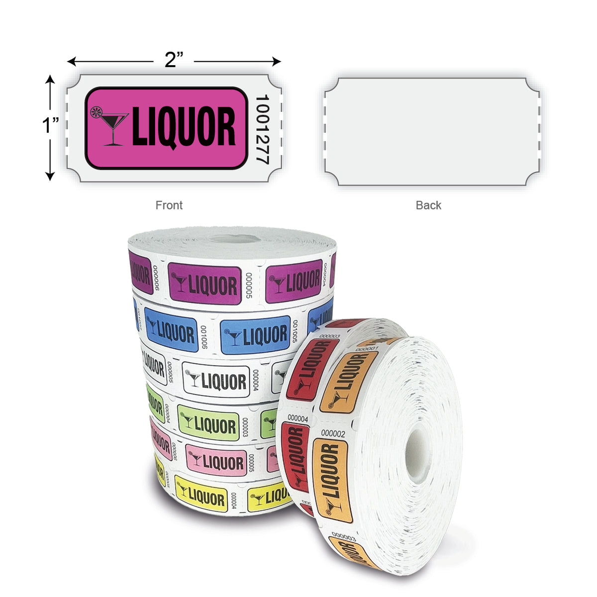 Roll Tickets - Liquor (1,000/roll)