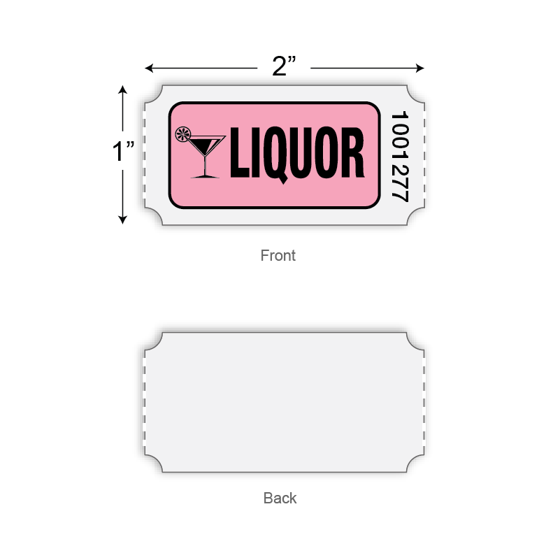 Roll Tickets - Liquor (1,000/roll)