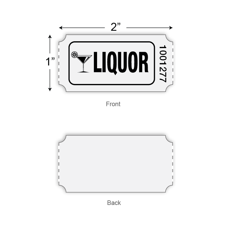 Roll Tickets - Liquor (1,000/roll)