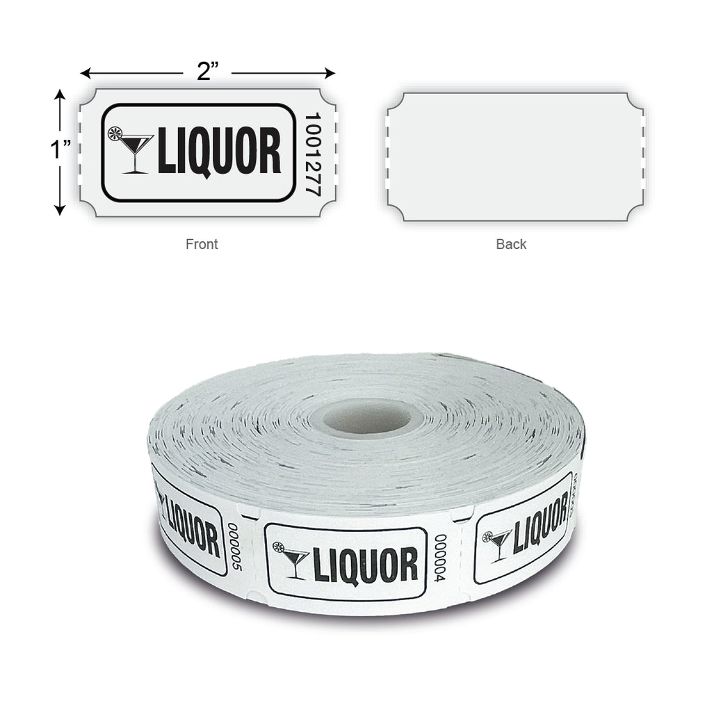 Roll Tickets - Liquor (1,000/roll)