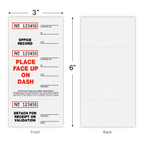 Parking Tickets (Valet / Flat, 3-Part)