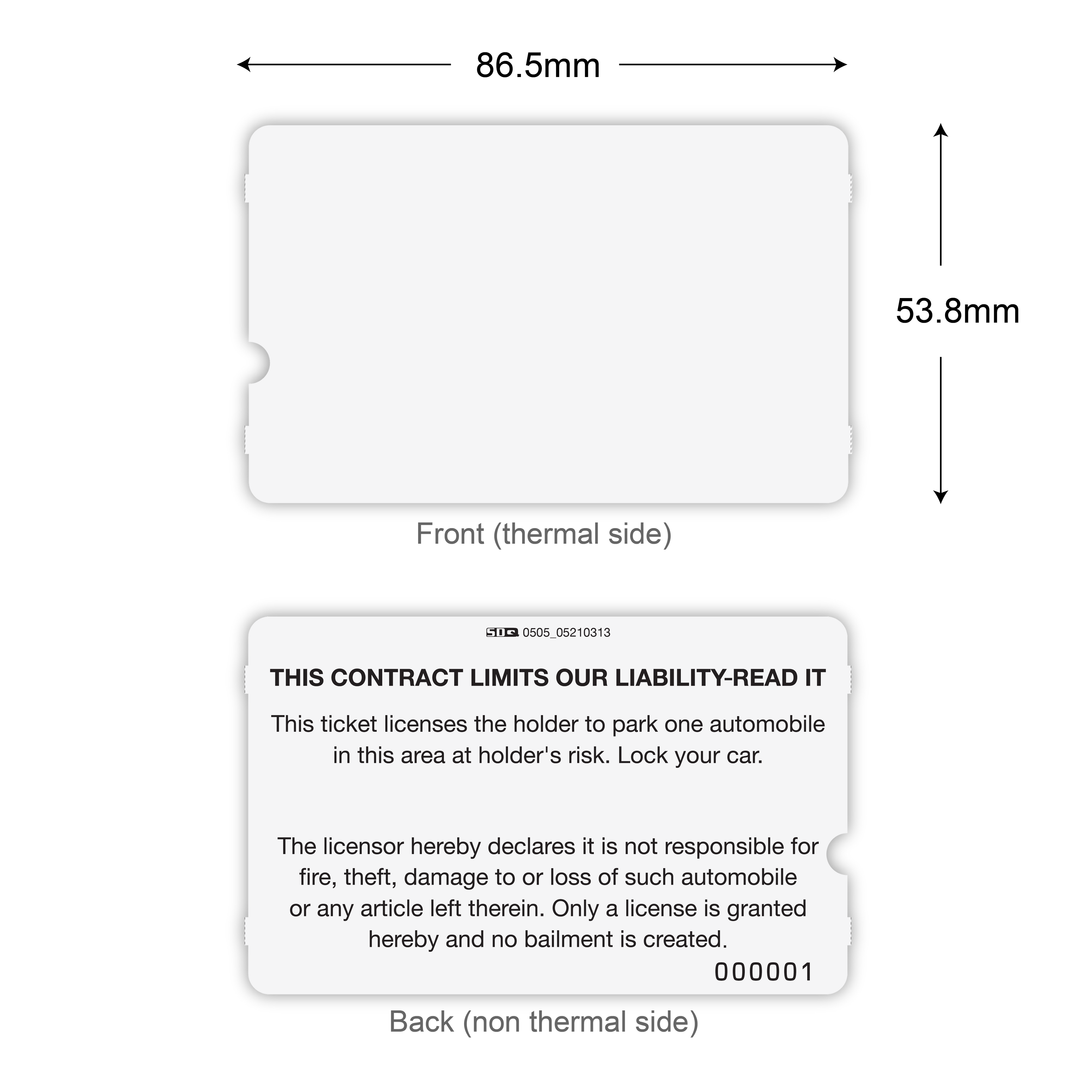 Parking Tickets (SkiData TK)