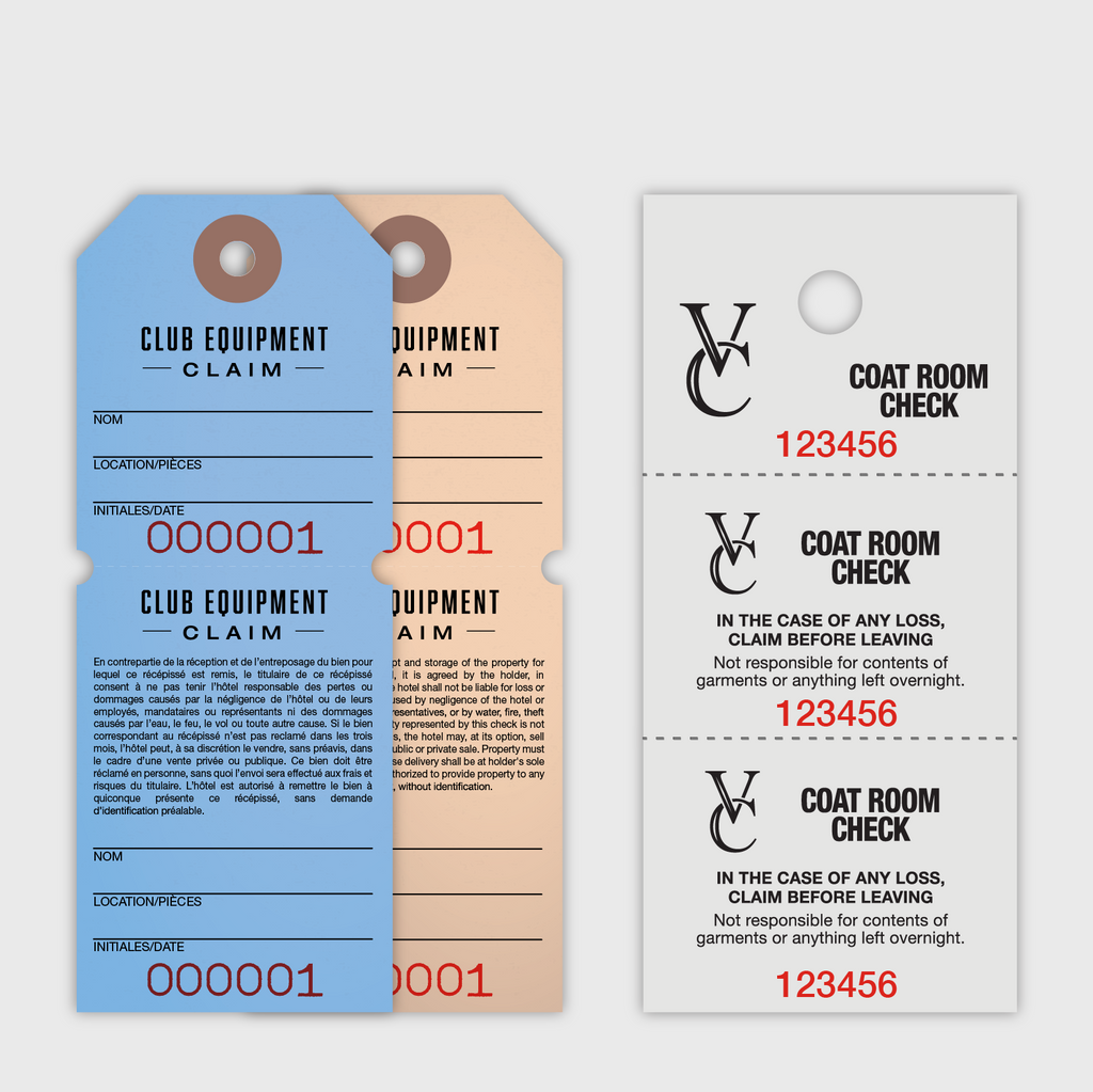 Custom Coat Check / Claim Check