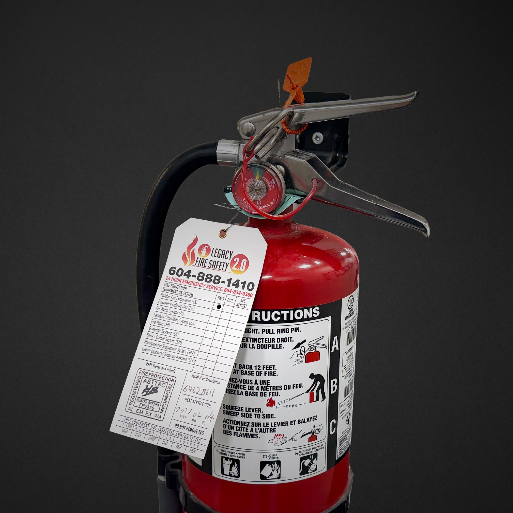 Custom Fire Inspection Tags