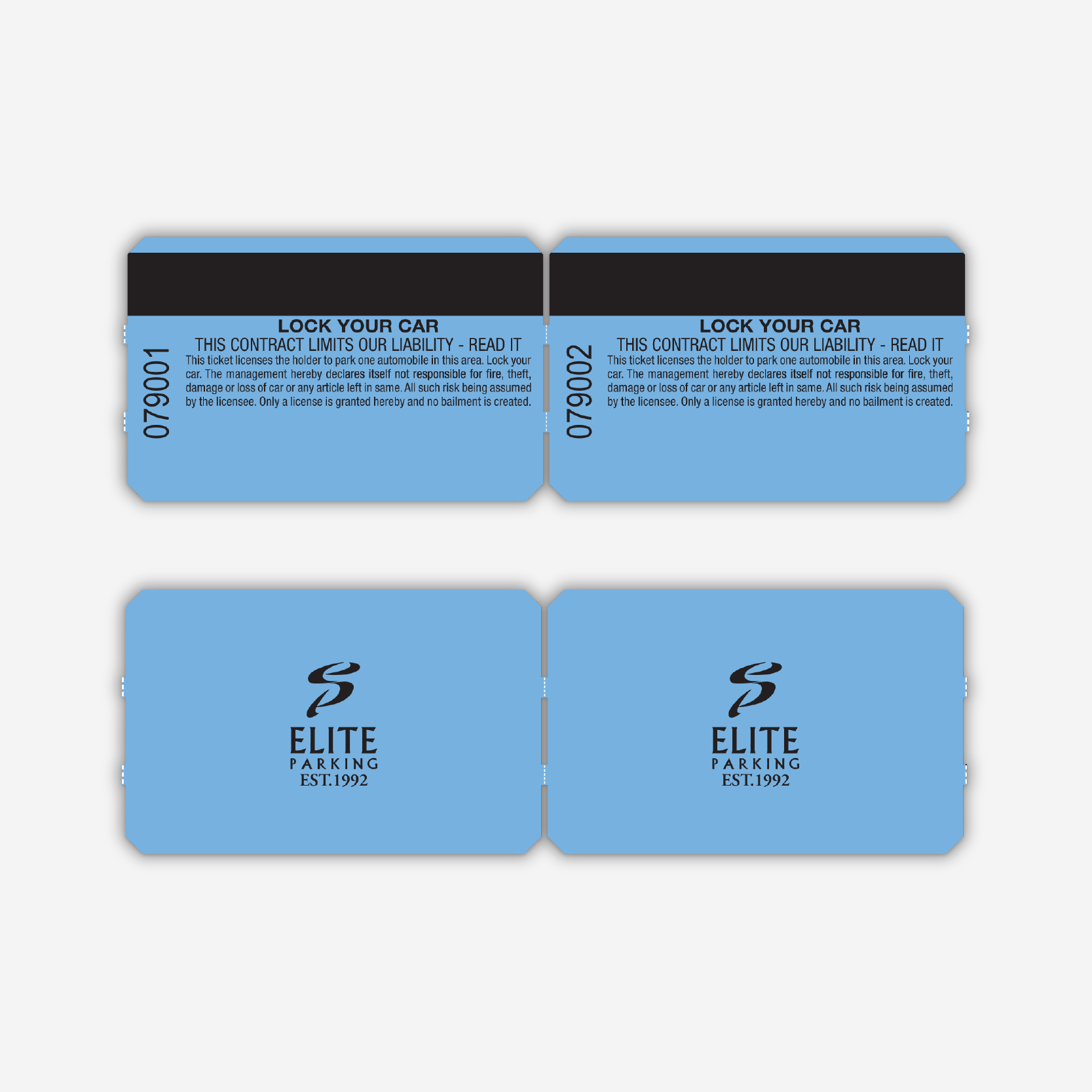 Custom Dispenser / Spitter Parking Tickets (Magstripe)