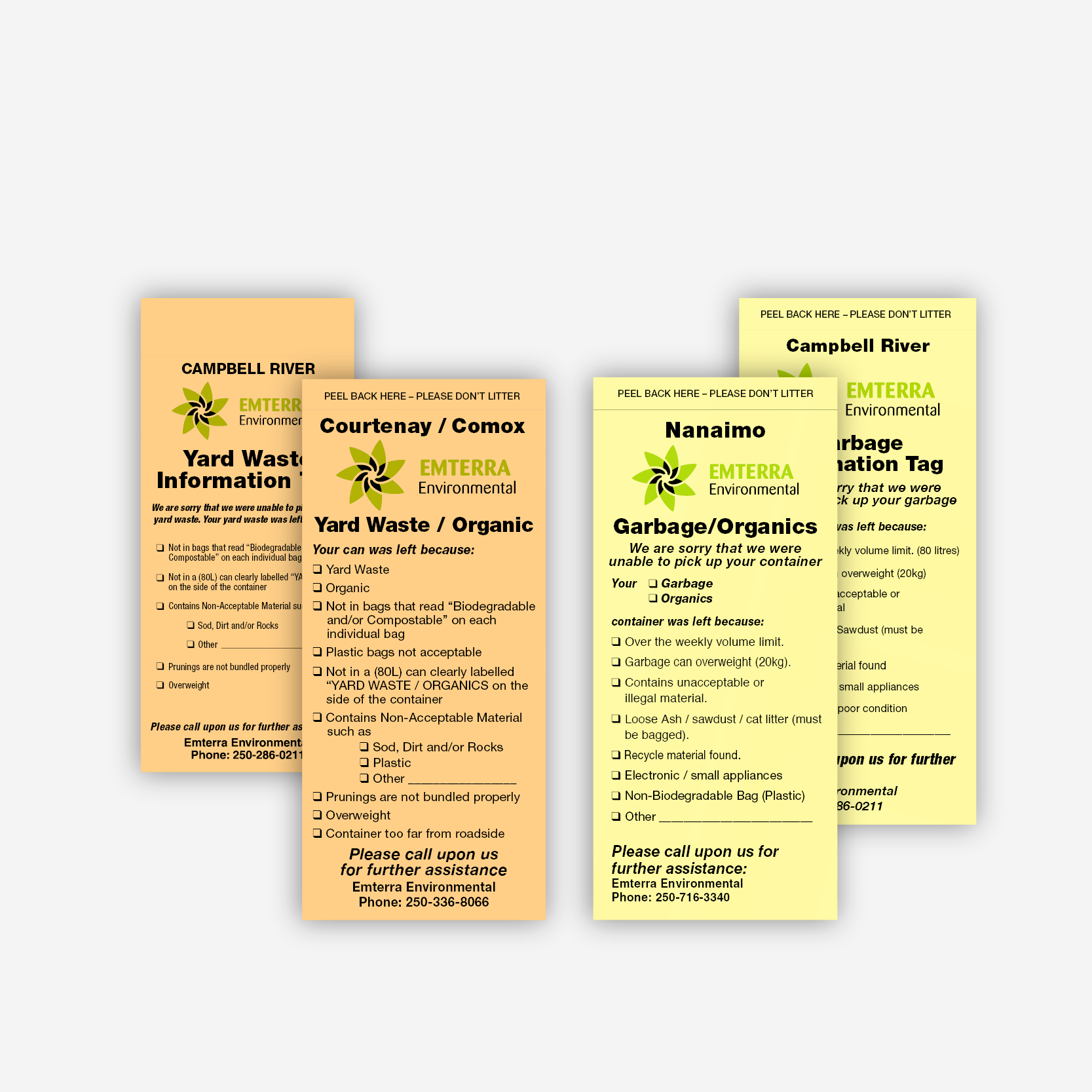 Custom Waste Information Tags