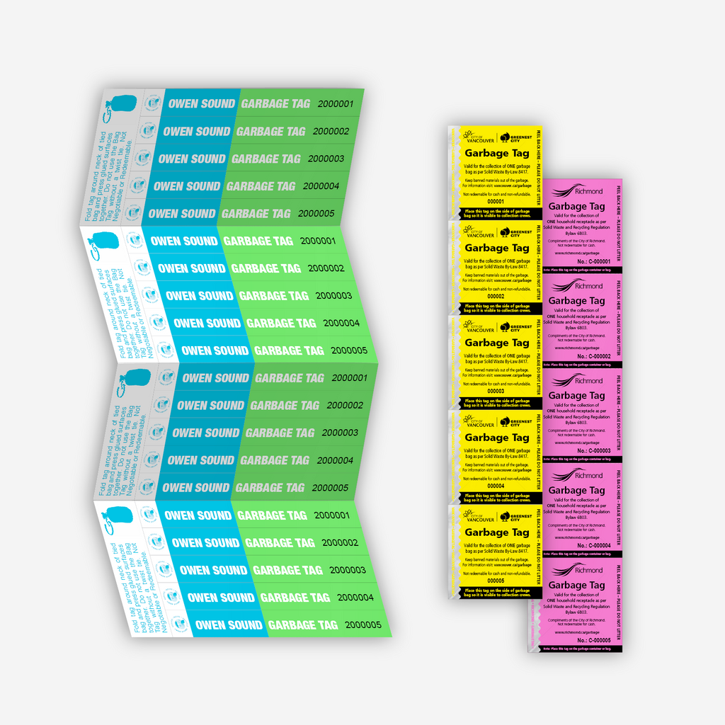 Custom Garbage Waste Tags