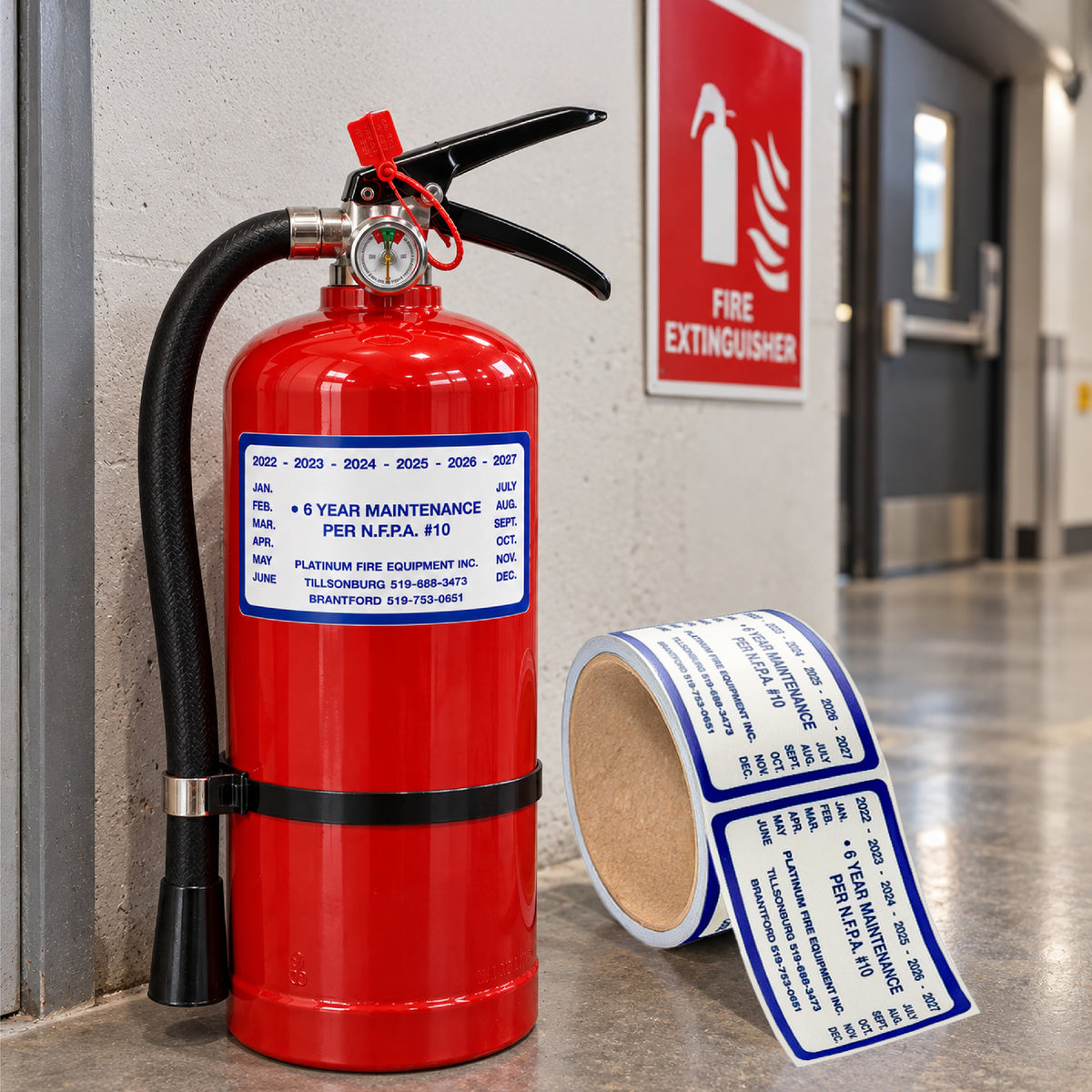 Custom Fire Safety & Maintenance Labels