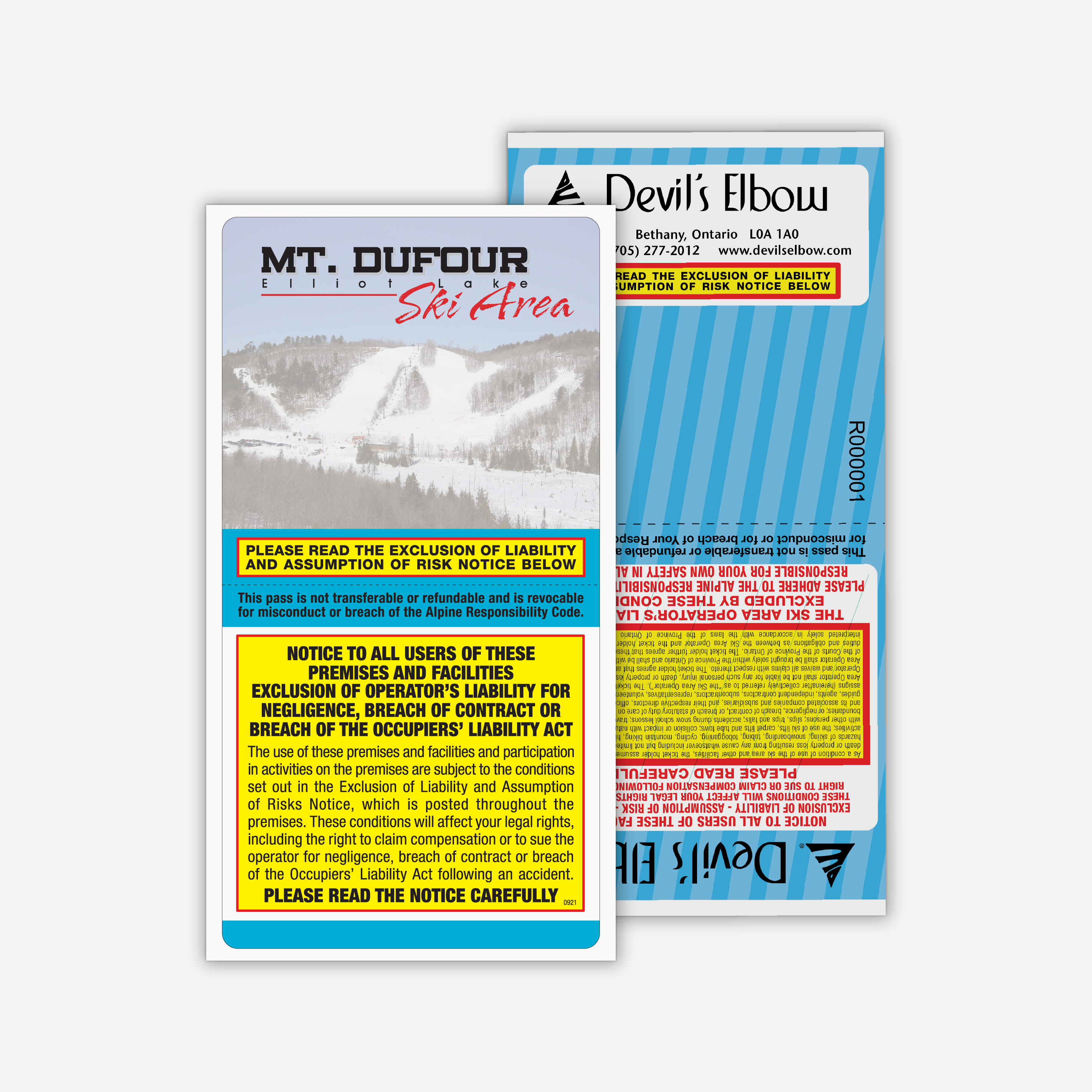 Custom Lift Tickets / Snow Passes