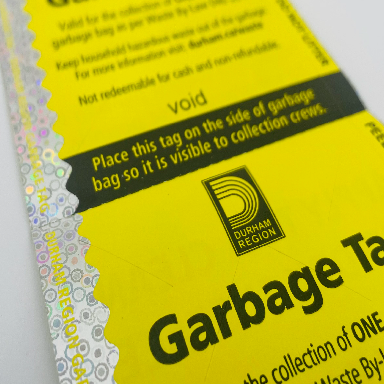 Custom Garbage Waste Tags