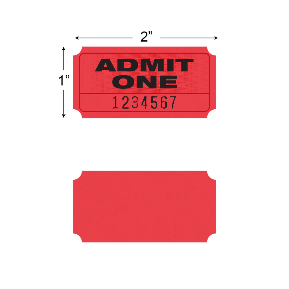 Admit One Roll Tickets (1,000/roll)