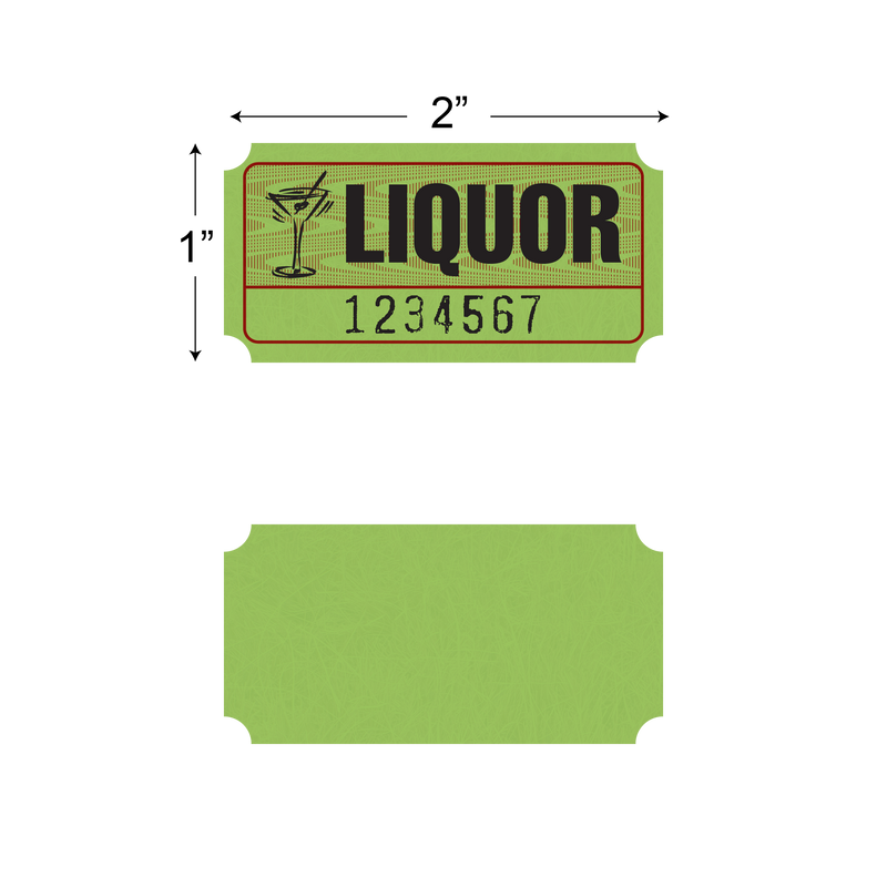 Liquor Roll Tickets (1,000/roll)