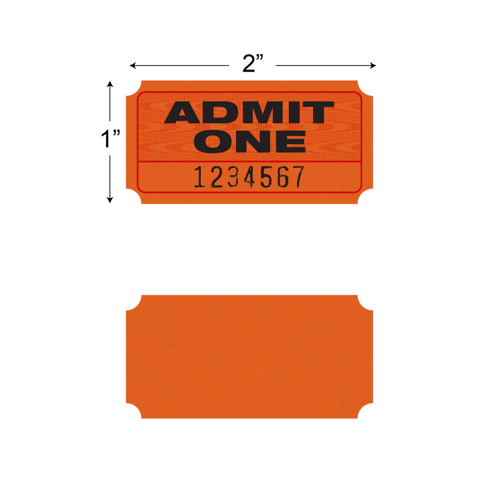 Admit One Roll Tickets (1,000/roll)