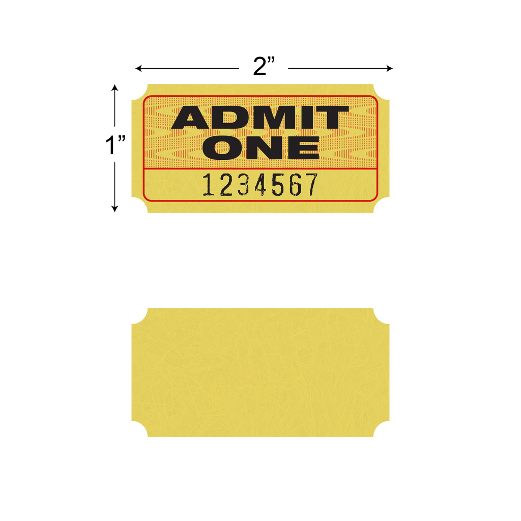 Admit One Roll Tickets (1,000/roll)