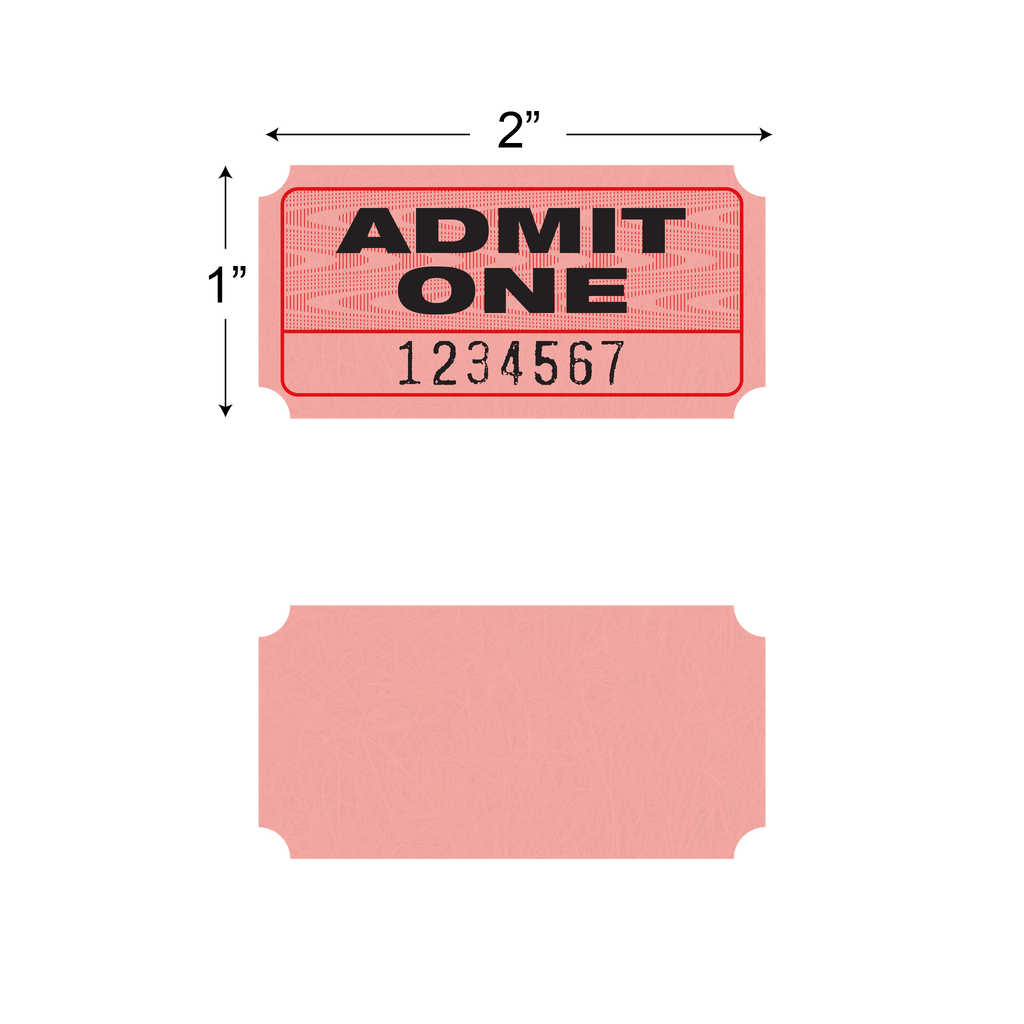 Admit One Roll Tickets (1,000/roll)